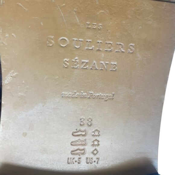 Sezane Andrea Brown Python Print Leather Loafers EU 38 / US 7 - Picture 12 of 13